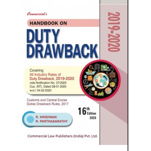 Commercial's Handbook On Duty Drawback 2019-20 by R. Krishnan & R. Parthasarathy